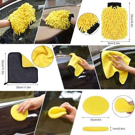 Zestaw detailingowy do czyszczenia samochodu, 19 elementów