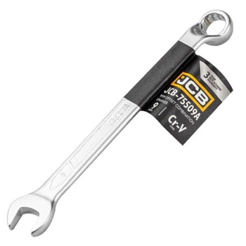 Klucz płasko-oczkowy odgięty 9mm, JCB