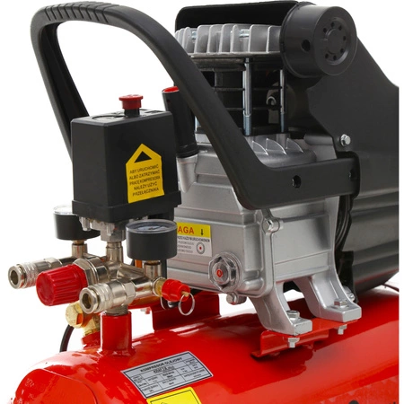 Kompresor olejowy sprężarka 24l + pistolet do malowania, zestaw 8w1 z akcesoriami