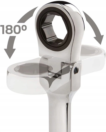 Klucz łamany płasko-oczkowy z grzechotką CRV 13mm F-11210