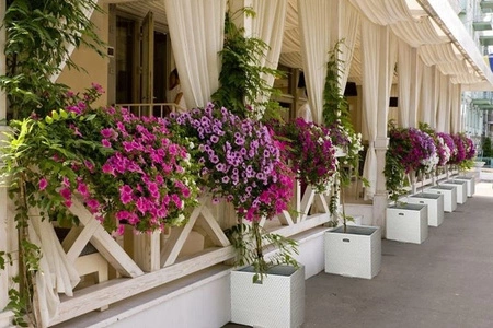 Donica ogrodowa technorattanowa 46x46x46cm RD07 - Biały