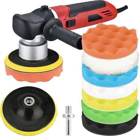 Gąbki polerskie pady do lakieru na wiertarkę 80mm zestaw, 9el.