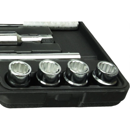 Zestaw kluczy nasadowych 3/4" 12-kąt.19-50mm w walizce, 21el.