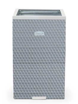 Donica ogrodowa technorattanowa 35x35x60cm RD17 - Jasnoszary