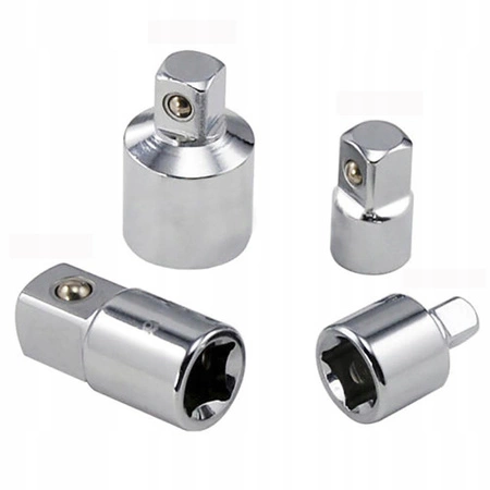 Redukcje adaptery 1/2; 3/8; 1/4 - 4 sztuki