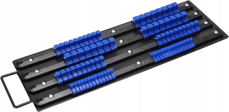 SZYNA ORGANIZER STOJAK DO NASADEK KLUCZY NASADOWYCH 80 szt. 1/4" 3/8" 1/2"