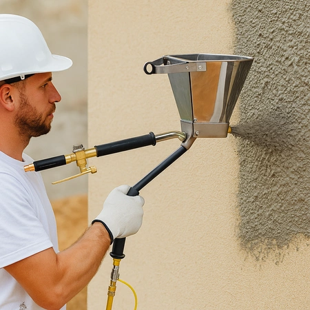 Pistolet do tynkowania malowania gipsowania tynkownica pneumatyczna 3,5l 1'' 0.8-1.0Mpa