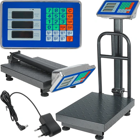 Waga platformowa 300kg z wyświetlaczem LCD