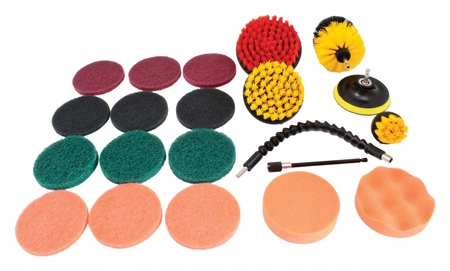 Szczotki sprzątające na wiertarkę 21 elementów