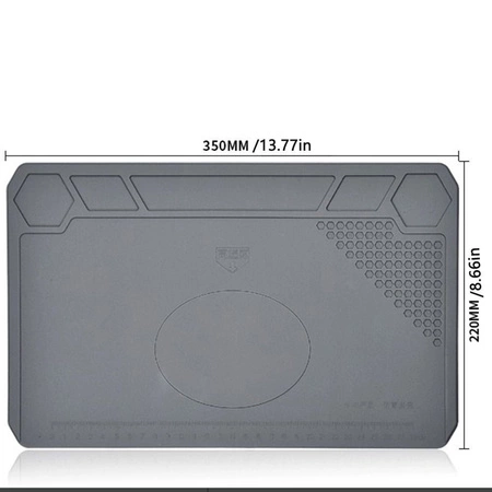 MATA SERWISOWA SILIKONOWA DO LUTOWANIA PODKŁADKA ANTYSTATYCZNA 350x220mm