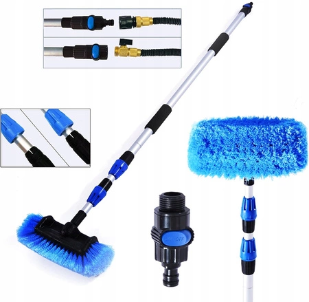 Szczotka teleskopowa 130-300cm do odśnieżania i mycia paneli fotowoltaicznych