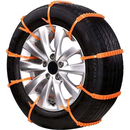 Łańcuchy śniegowe antypoślizgowe opaski samozaciskowe na opony koła, 10szt.