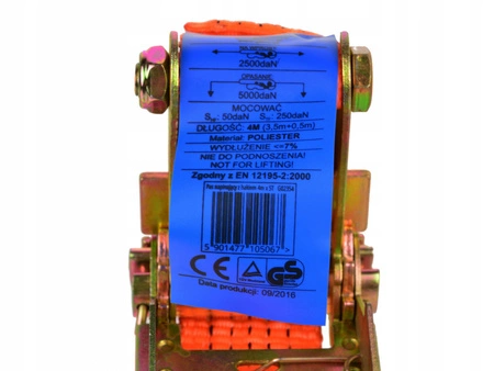 Pas transportowy z grzechotką 5T/10m/50mm