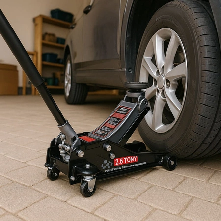 Podnośnik samochodowy hydrauliczny niskoprofilowy 2,5t żaba z gumą