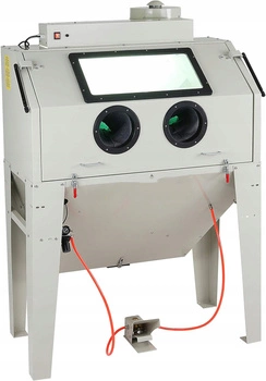 Piaskarka kabinowa z odpylaczem 350l otwierana do góry