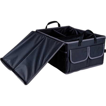 Organizer do bagażnika samochodowego torba usztywniana z przegródkami i pokrywą