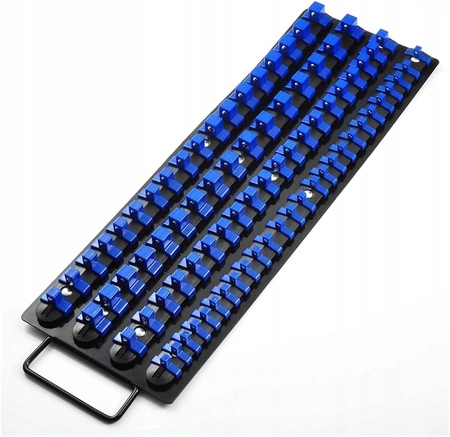 SZYNA ORGANIZER STOJAK DO NASADEK KLUCZY NASADOWYCH 80 szt. 1/4" 3/8" 1/2"