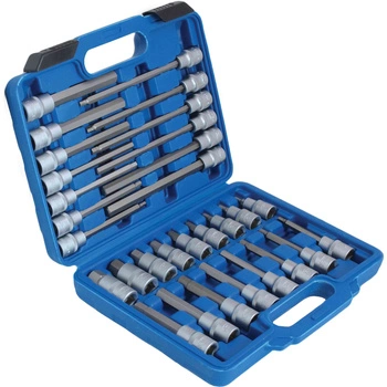 Klucze nasadowe HEX 1/2'' stalowe zestaw, 30 elementów