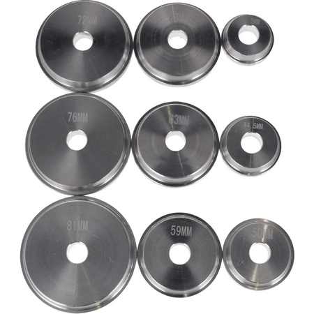 Tuleje do osadzania łożysk i uszczelniaczy zestaw 10el.