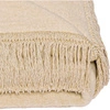 Koc bawełniano-akrylowy z frędzlami Basic Cotton Cloud 150x200cm 430 g/m2 - Ciepły Beż