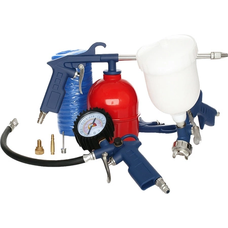 Kompresor olejowy sprężarka 24l + pistolet do malowania, zestaw 8w1 z akcesoriami