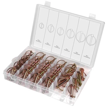Zawleczki sprężynowe zatrzaskowe zestaw, 50szt.