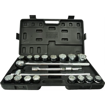 Zestaw kluczy nasadowych 3/4" 12-kąt.19-50mm w walizce, 21el.