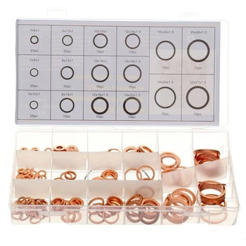 Podkładki miedziane zestaw 1-1,5mm, 220el.