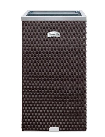 Donica ogrodowa technorattanowa 35x35x60cm RD02 - Ciemny brąz