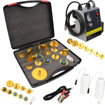 Przyrząd do wymiany płynu hamulcowego zestaw z adapterami, 19el.