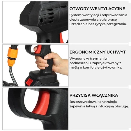 Myjka ciśnieniowa akumulatorowa 30 bar + dysze zestaw