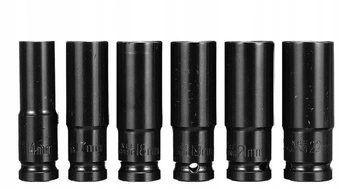 Długie nasadki udarowe 1/2" 10-21mm