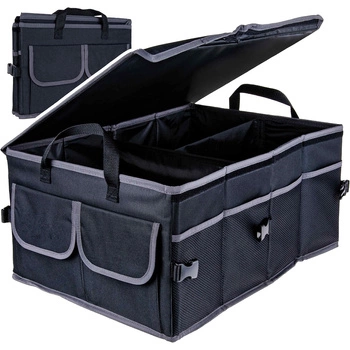 Organizer do bagażnika samochodowego torba usztywniana z przegródkami i pokrywą