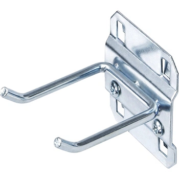 Zawieszka haczyk do tablicy narzędziowej ukośny podwójny 75mmx6mm, 1szt.