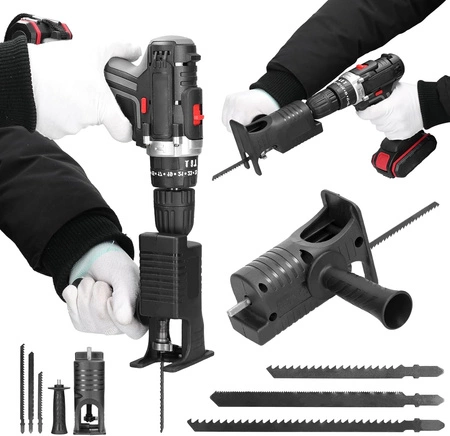 Przystawka do wiertarki elektrycznej - wyrzynarka zestaw