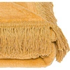Koc bawełniano-akrylowy z frędzlami Basic Cotton Cloud 150x200cm 430 g/m2 - Musztardowy
