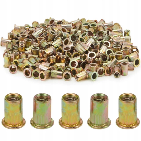 Nitonakrętki stalowe i aluminiowe do nitownicy M3-M10, zestaw 300szt.