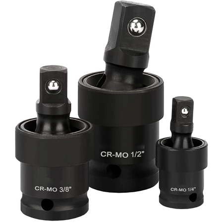 Przeguby kulowe udarowe 1/2 1/4 3/8 zestaw, 3szt.