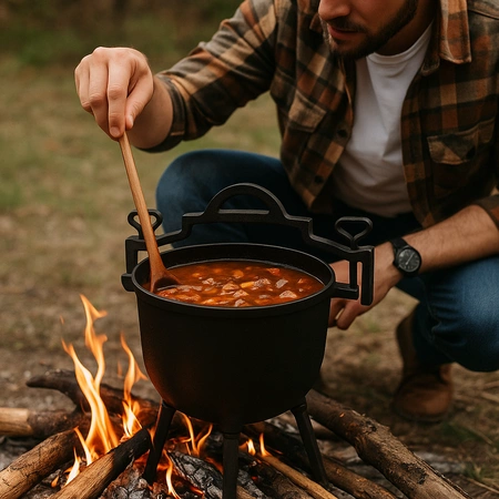 Kociołek żeliwny garnek myśliwski 10l