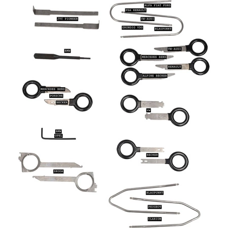 Zestaw do demontażu radioodtwarzaczy 20 el.