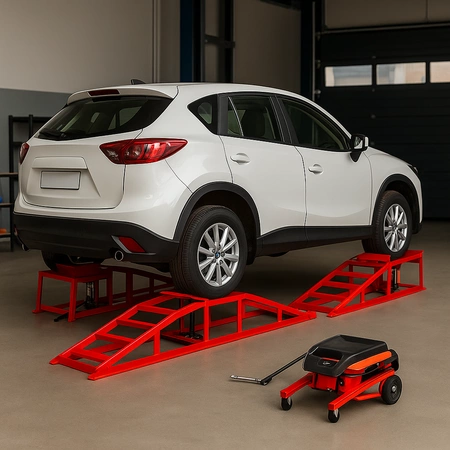 Rampa najazdowa z podnośnikiem 2t