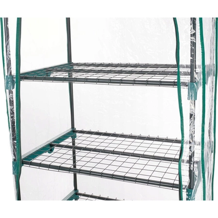 Mini szklarnia ogrodowa balkonowa pionowa foliak 4 półki, 160x70x50 cm