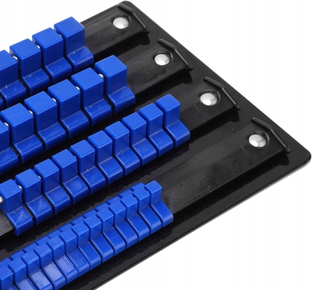 SZYNA ORGANIZER STOJAK DO NASADEK KLUCZY NASADOWYCH 80 szt. 1/4" 3/8" 1/2"