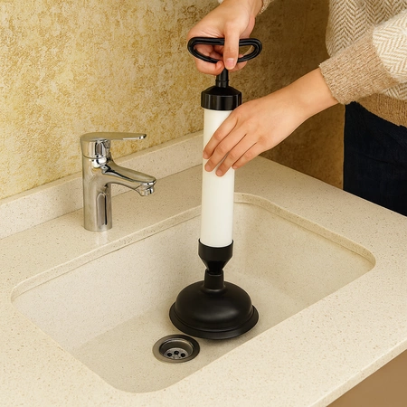 Przepychacz ręczny pompka do udrażniania rur i kanalizacji