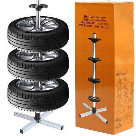 STOJAK WIESZAK NA 4 KOŁA OPONY FELGI SAMOCHODOWE UNIWERSALNY