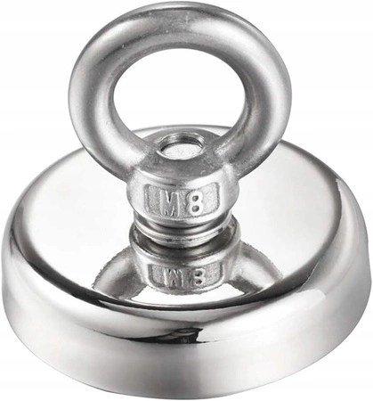 MAGNES NEODYMOWY 85 KG DO POSZUKIWAŃ LINA 20m + RĘKAWICE