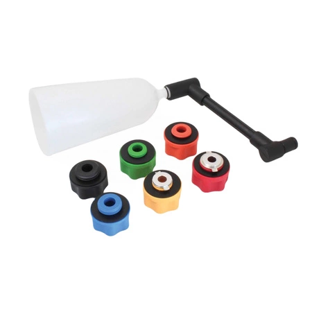 Lejek do oleju z adapterami zestaw, 8el.