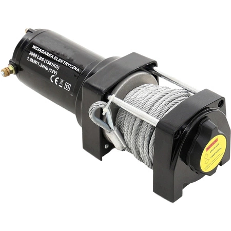 Wyciągarka wciągarka elektryczna linowa 3000LBS 12V + pokrowiec