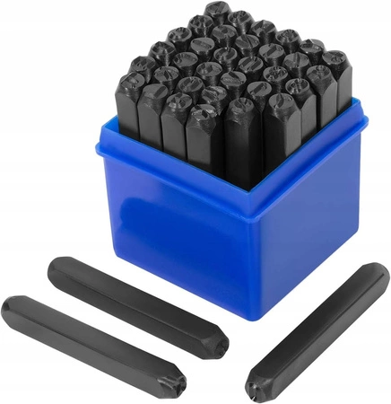 NUMERATORY WYBIJAKI ZNACZNIKI LITERY CYFRY STEMPLE 6MM 36 ELEMENTÓW