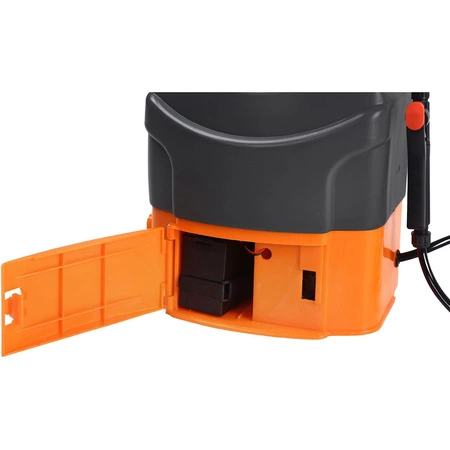 Opryskiwacz akumulatorowy ogrodowy plecakowy 16l 12V 8Ah + lanca zestaw XXL
